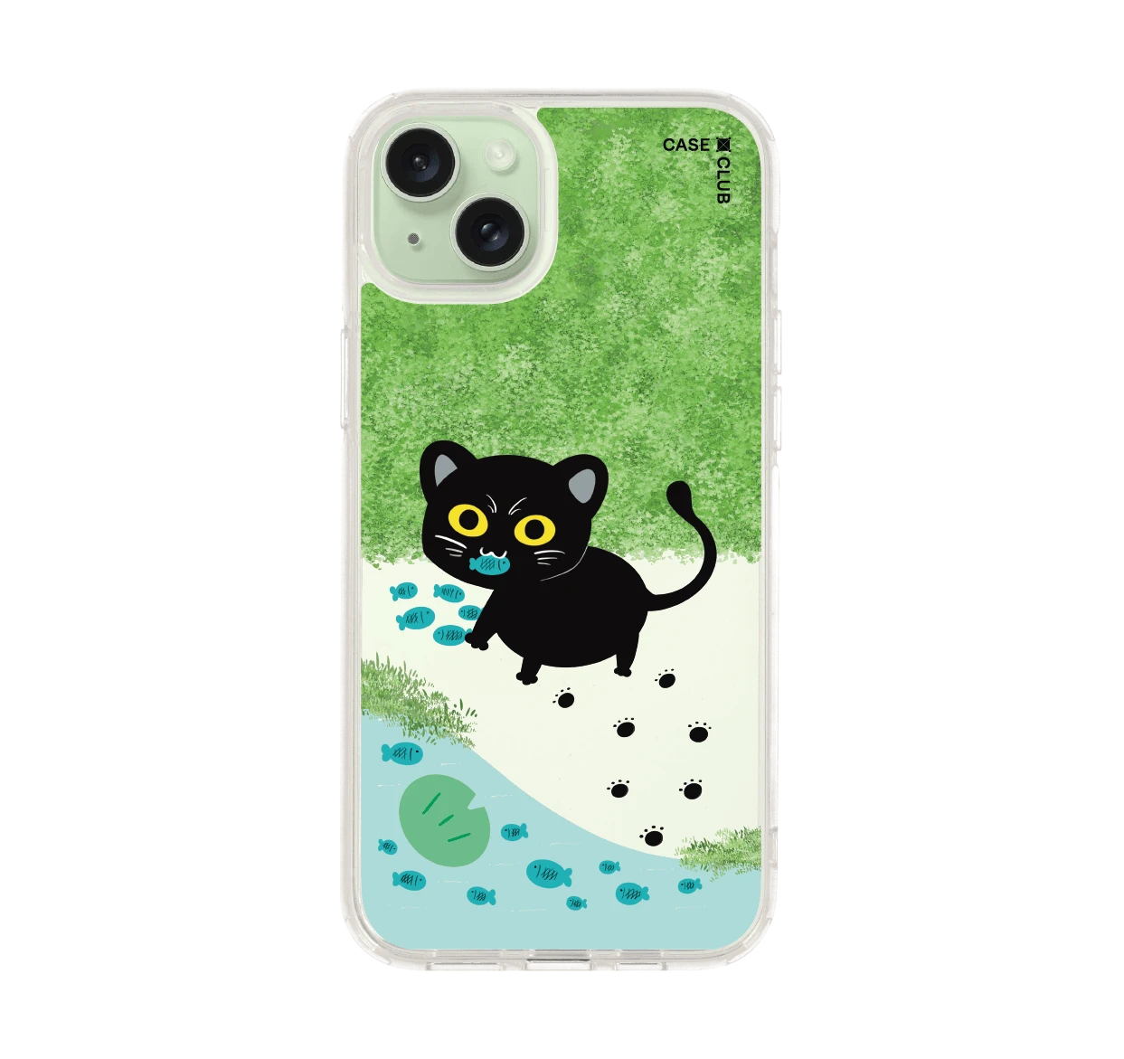 black cat & fish